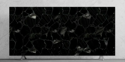 Black Obsidian With Silver Stone Slab