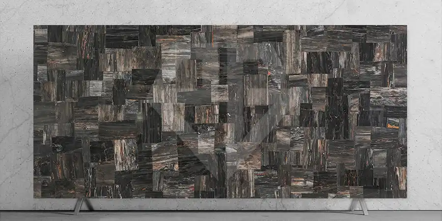 Black Petrified Wood Retro