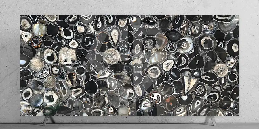 Brazilian Black Agate Stone Slab