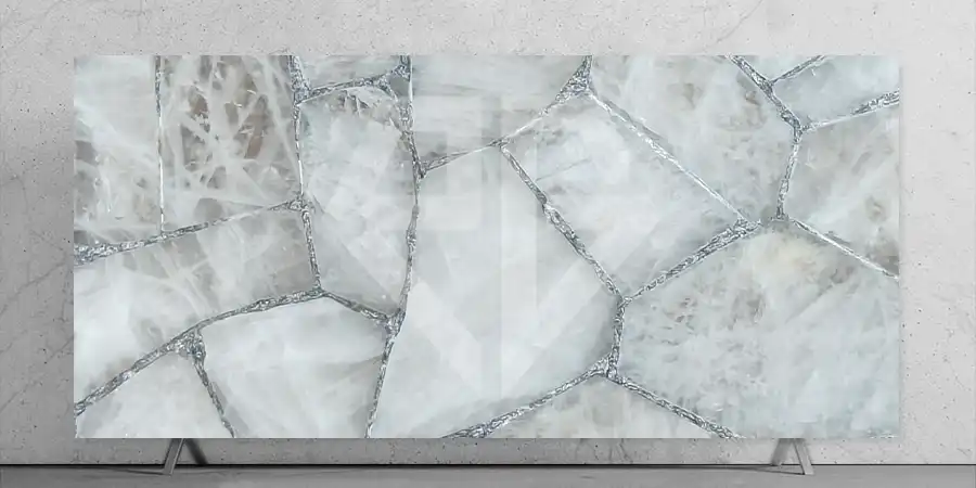 Crystal Quartz With Silver Stone Slab