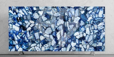 Indian Blue Agate Stone Slab