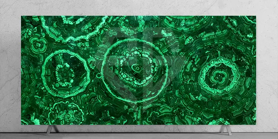 Malachite Flower Stone Slab