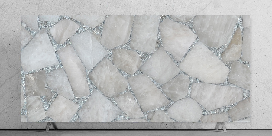 White Quartz With Sparkle Closeup