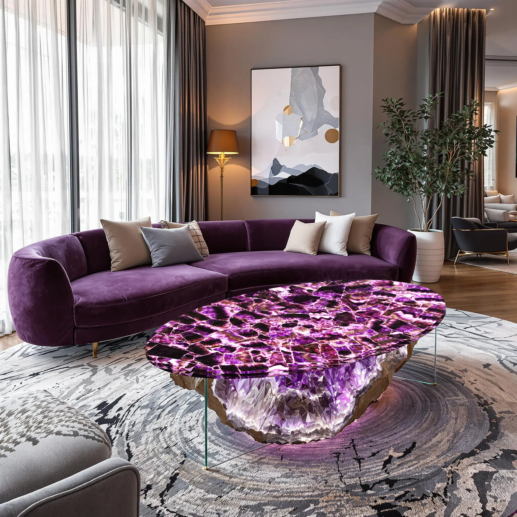 Amethyst Quartz Slab 