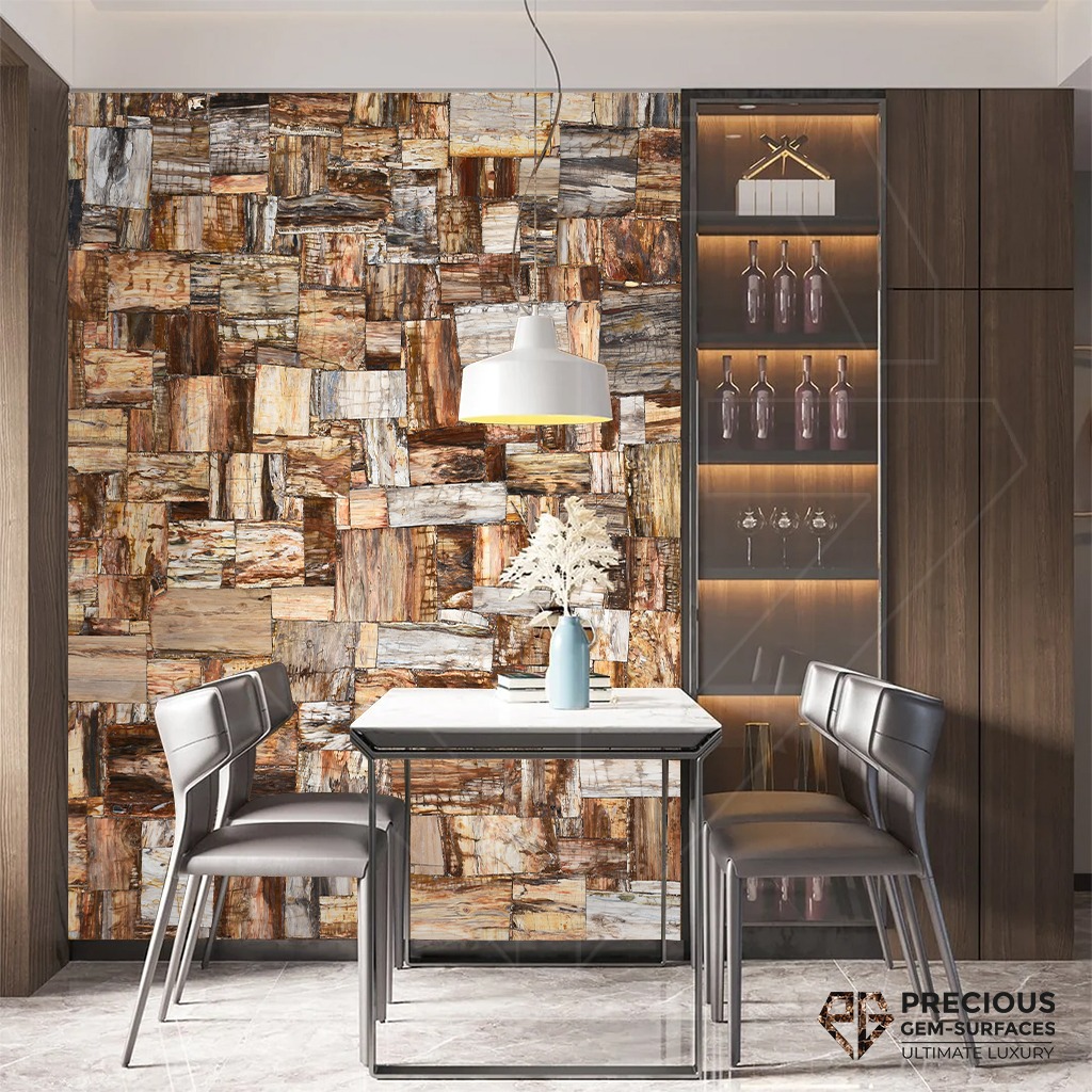 Brown Petrified Wood Retro Design