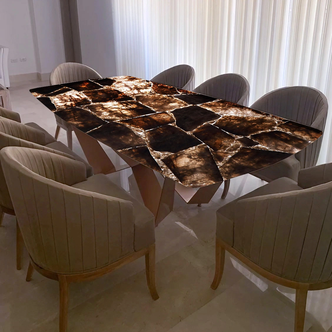 Smoky Quartz in Furniture and Hospitality