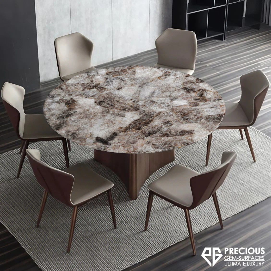 Smoky Quartz Slab for Interiors