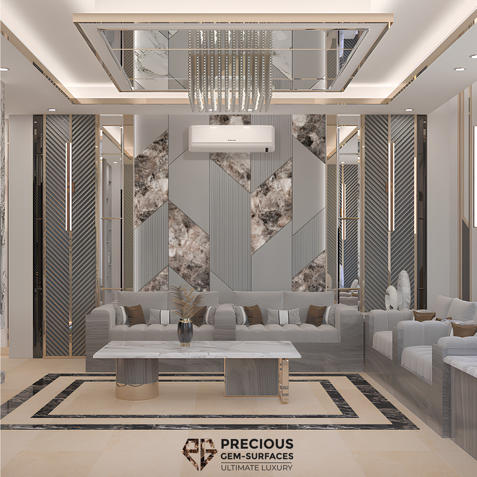 Backlit Smoky Quartz Slab