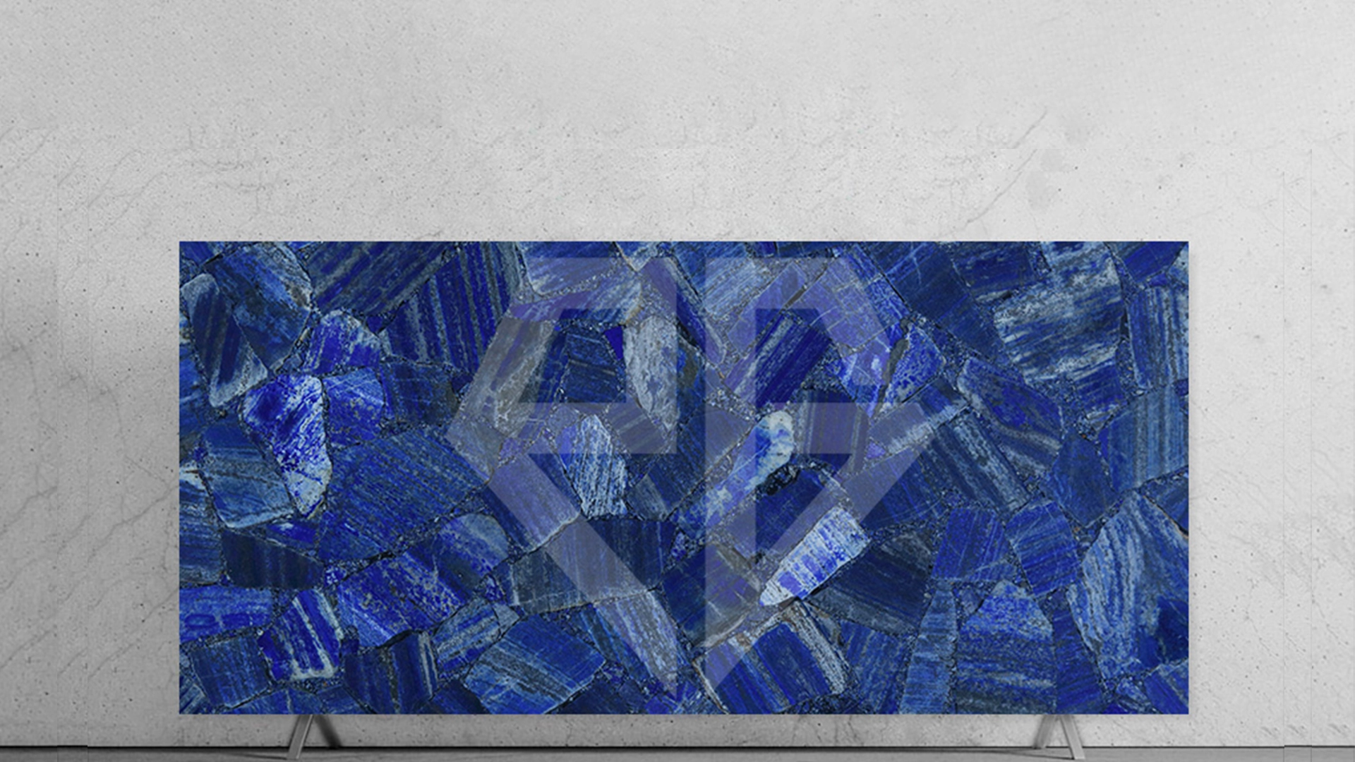 Full Lapis Lazuli Semiprecious Gemstone Slab stock in our factory