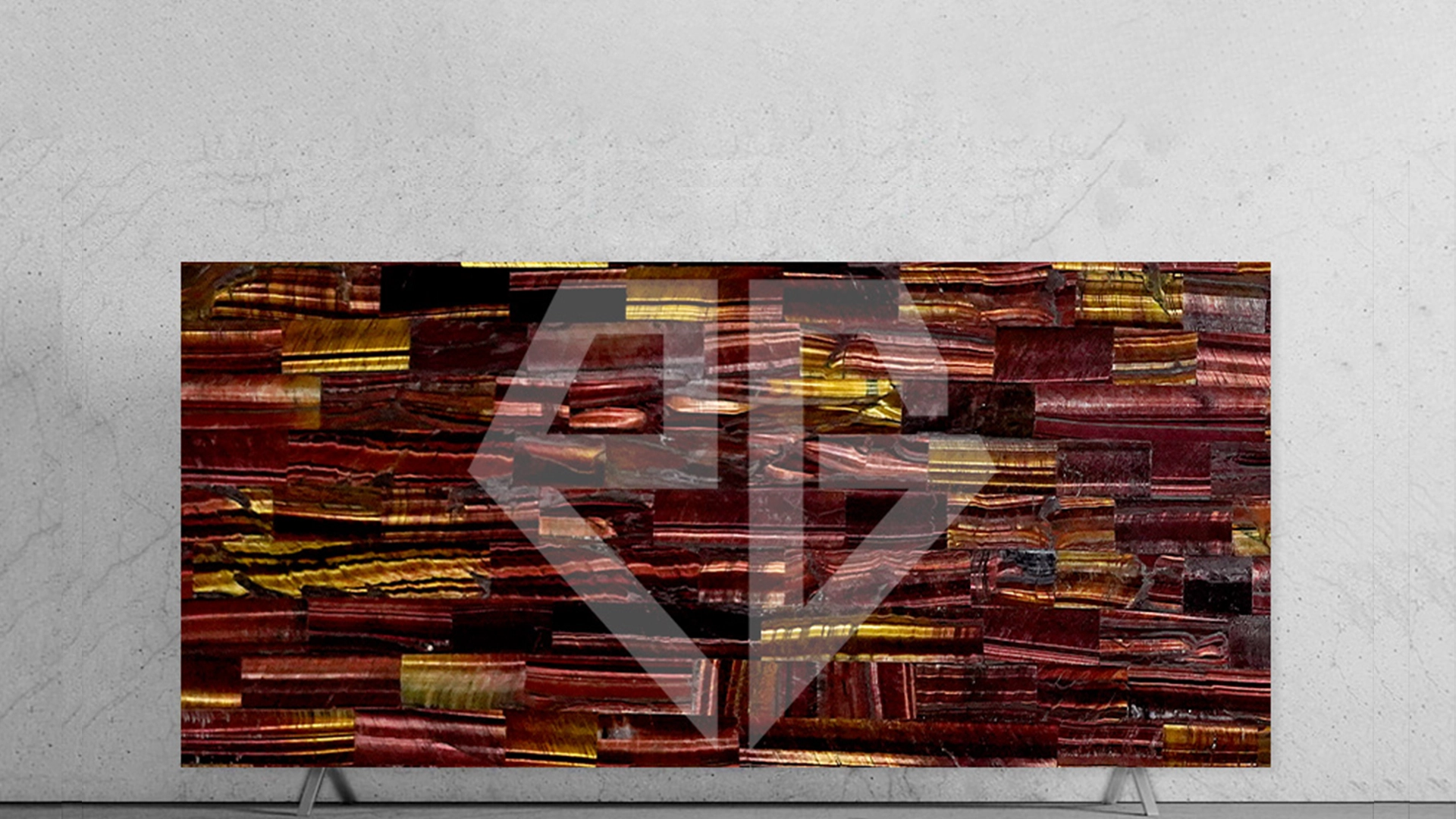 Red Tiger Eye Semiprecious Gemstone Slab for residential projects