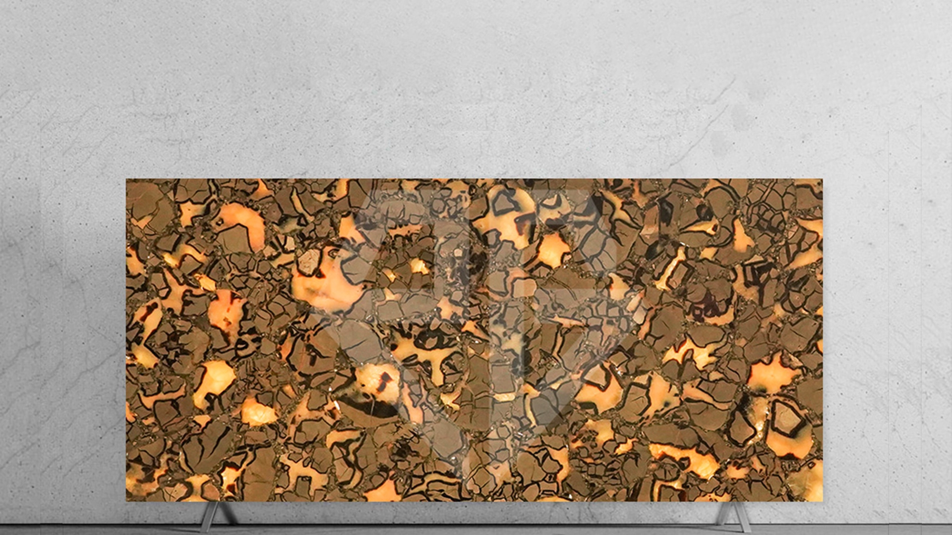 Septaria Yellow Semiprecious Stone Slab for wall cladding