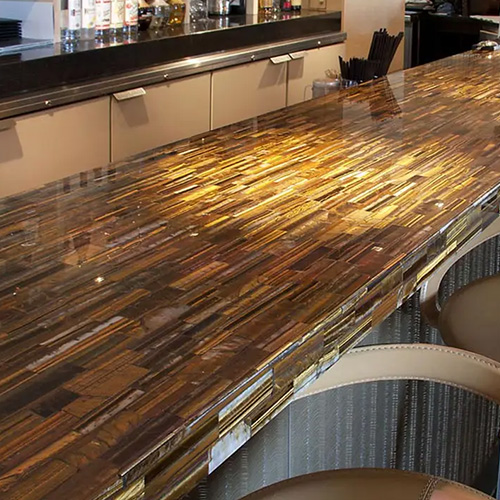 Tiger Eye Gemstone Slab